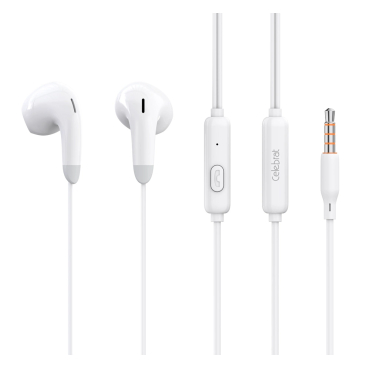 Celebrat Earphones Με Μικρόφωνο G27 3.5mm Σύνδεση Φ14mm 1.2m Λευκό