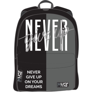 Τσάντα Πλάτης Must Team Inspiration Never Give Up 1 Κεντρική Θήκη
