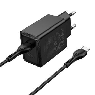 Hoco N70 Nuevo Φορτιστής Pd30w 1 Θύρα Type-C Μαύρο