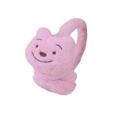 Soft Plush Warmer Earmuff Bear Pink