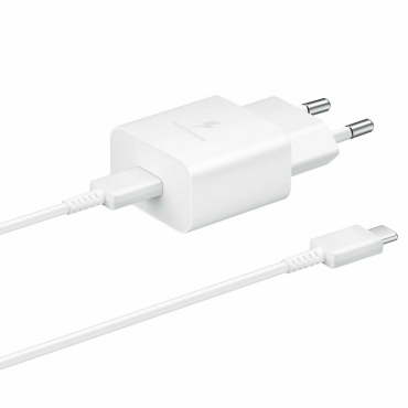 Samsung Φορτιστής Θύρα USB-C Καλώδιο USB Type-C 15W Power Delivery Λευκό