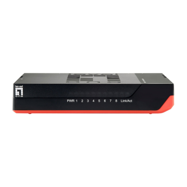 LEVEL ONE GbE Switch με 8 Θύρες Gigabit (1Gbps) Ethernet x 10/100/1000Mbps,Jumbo 9K,Ver.5.0