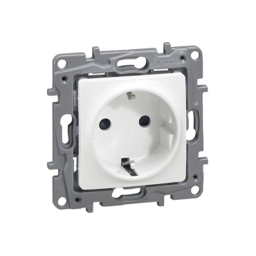 Legrand Niloe Πρίζα 2Π+Γ Ασφαλείας 16A 230V Λευκή