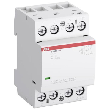 Ρελέ Ισχύος Ράγας 4P 40A 4NO 230VAC/DC Αθόρυβος ESB40-40N