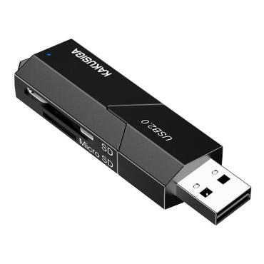 Kakusiga Card Reader KSC-1411 για SD & Micro SD 480Mbps USB Σύνδεση Μαύρο