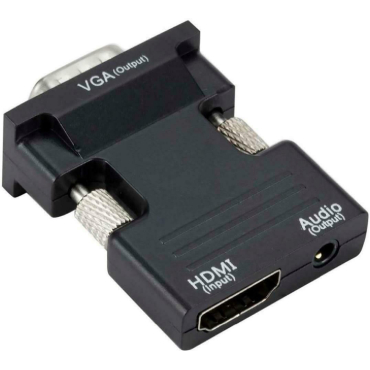 Powertech Αντάπτορας HDMI σε VGA με 3.5mm Μαύρο