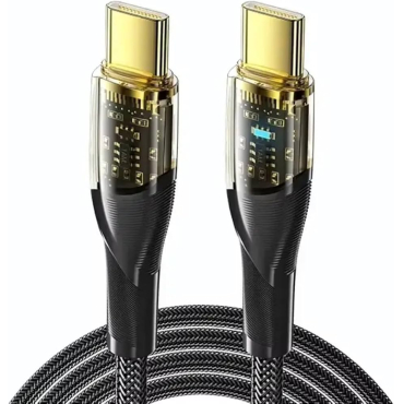Pavareal Καλώδιο Ταχείας φόρτισης USB-C σε USB-C, Braided, 1.2m, μαύρο