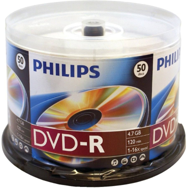 DVD-R 16x Philips 4,7GB Cake x50