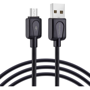 QIHANG Καλώδιο Micro USB 3m Σιλικόνης Black
