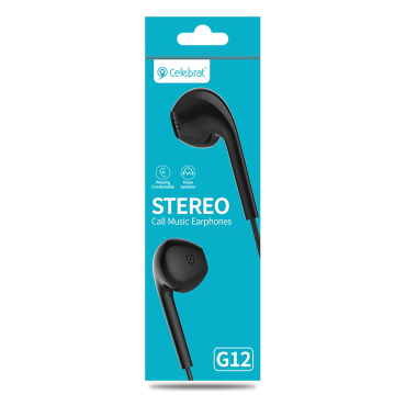 Celebrat earphones G12 με μικρόφωνο 14.2mm 1.2m μαύρο