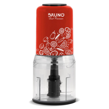 Bruno Πολυκόπτης με 2 Ταχύτητες 400W, 500ml και 4 Λεπίδες, Κόκκινο