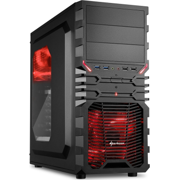 Sharkoon Gaming Case Vg4w Red
