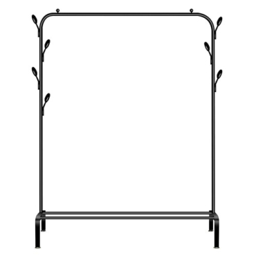 Home Use Κρεμάστρα Δαπέδου Huh-0179 Μεταλλική 110x40x150cm Μαύρη