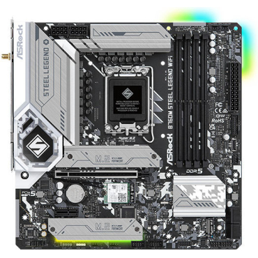 ASRock B760M Steel Legend WiFi Motherboard Micro ATX with Intel 1700 Socket