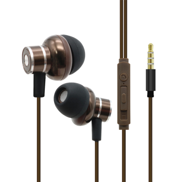 Moxom Ενσύρματα Ακουστικά ψείρες Bass in Ear 3.5mm καφέ