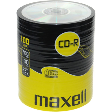 Maxell CD-R 52x Blank Discs 700MB Extra Protection 100 Disk Pack