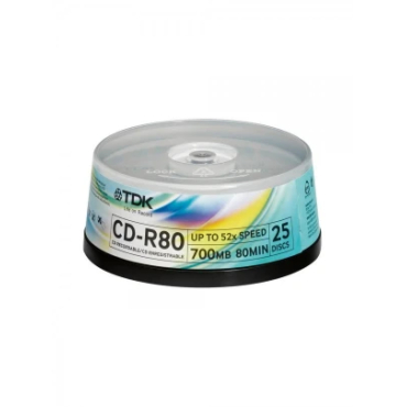 TDK CD-R 80min 52x 25-pack