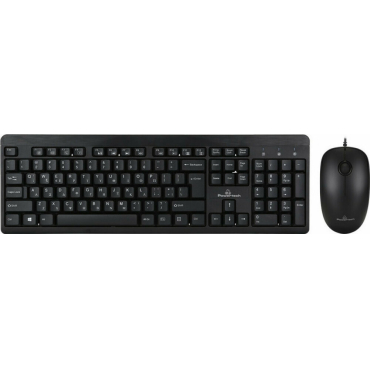 Powertech Set Ποντίκι & Πληκτρολόγιο Ενσύρματο 1200Dpi Μαύρο