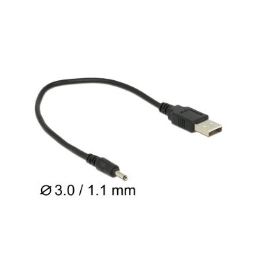 Delock Καλώδιο USB σε DC 3.0x1.1mm 27cm
