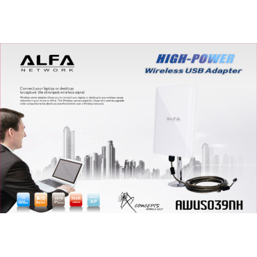 Κεραία Alfa Network High Power Wireless Usb Adapter 98dbi 2.4ghz