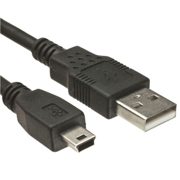 Powertech Καλώδιο USB 2.0 σε USB Mini Χαλκός 1.5m μαύρο