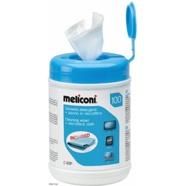 Meliconi 621005 C-100p Cleaning Wipes Υγρά Μαντηλάκια