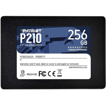 Patriot P210 2.5 SSD 256GB Sata 3 6Gb/s 500MBs Read & 400MBs Write 50K/30K