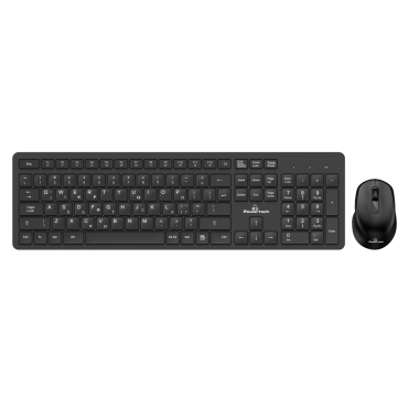 Powertech set ποντίκι & πληκτρολόγιο ασύρματο 1600dpi μαύρο