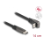 Delock Καλώδιο Usb-C 80750 60W Flat Γωνιακό 480Mbps 14Cm Μαύρο