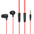 Celebrat earphones Fly-1 με μικρόφωνο 10mm 3.5mm 1.2m κόκκινα